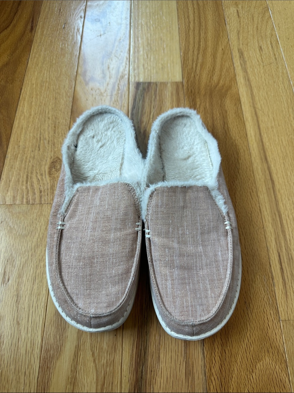 Hey Dude Women's Lexi Slip-On Mules in Sparking Rose Gold with Cream Lining